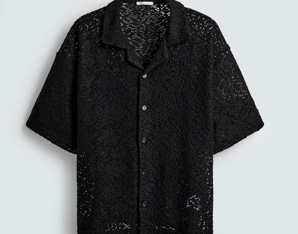 ZARA Crochet Textured Shirt