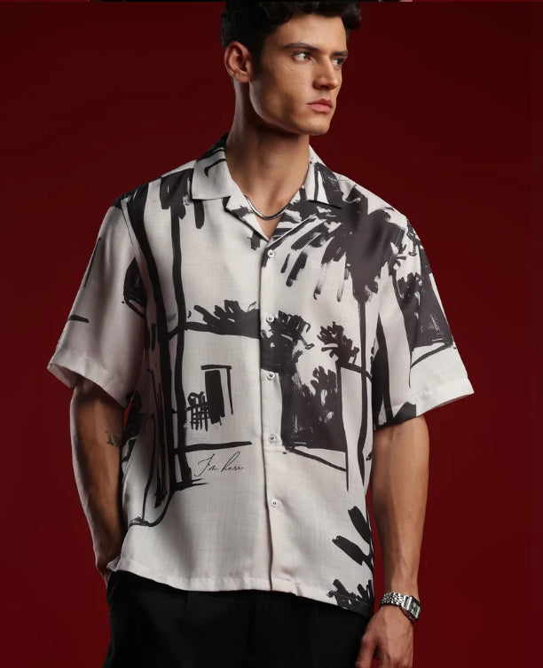 Peace, What I Call Home Resort Collar Shirt