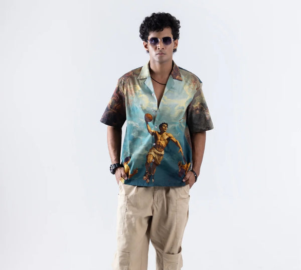 Court of Chaos Oversized Cuban Collar Shirt