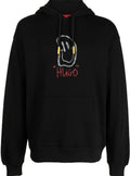 Smiley-face print hoodie