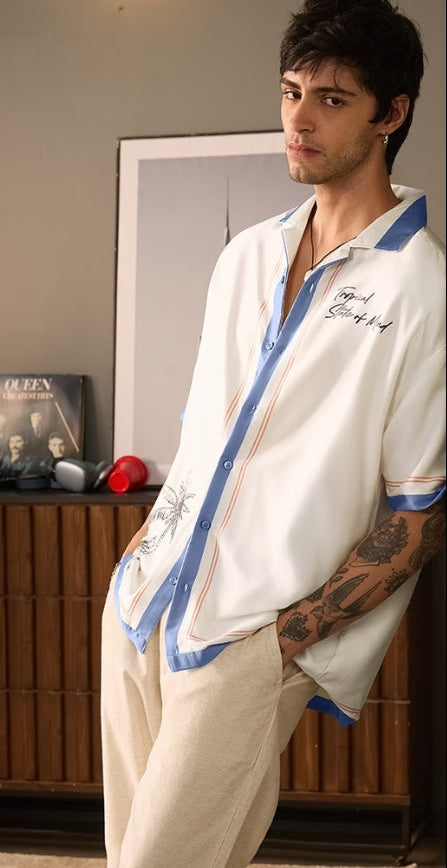 Satin Oversized Shirt: State Of Mind