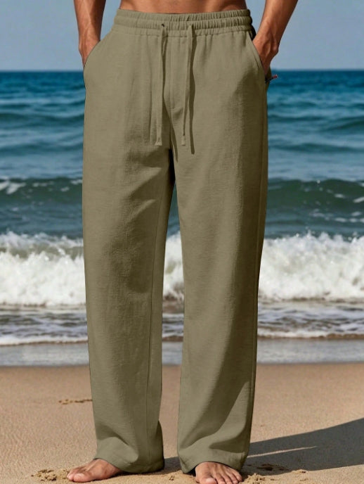 Olive Linen Trouser